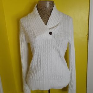Jeanne Pierre white sweater